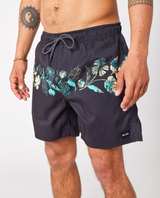 The Rip Curl Mens Framed Volley Shorts in Washed Black