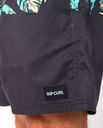 The Rip Curl Mens Framed Volley Shorts in Washed Black