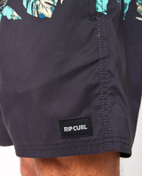 The Rip Curl Mens Framed Volley Shorts in Washed Black