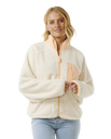 The Rip Curl Womens Shore Break Zip Fleece Jacket in Off White