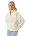 The Rip Curl Womens Shore Break Zip Fleece Jacket in Off White