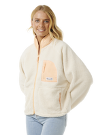 The Rip Curl Womens Shore Break Zip Fleece Jacket in Off White