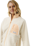 The Rip Curl Womens Shore Break Zip Fleece Jacket in Off White