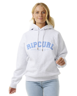 The Rip Curl Womens Varsity Hoodie in Grey Marle & Mid Blue