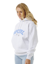 The Rip Curl Womens Varsity Hoodie in Grey Marle & Mid Blue