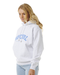 The Rip Curl Womens Varsity Hoodie in Grey Marle & Mid Blue