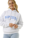 The Rip Curl Womens Varsity Hoodie in Grey Marle & Mid Blue