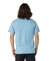 The Rip Curl Mens Horizon Badge T-Shirt in Dusty Blue