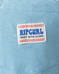 The Rip Curl Mens Horizon Badge T-Shirt in Dusty Blue