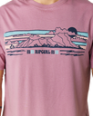 The Rip Curl Mens Down The Line T-Shirt in Mauve