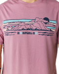 The Rip Curl Mens Down The Line T-Shirt in Mauve