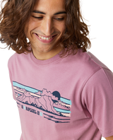 The Rip Curl Mens Down The Line T-Shirt in Mauve