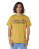 The Rip Curl Mens Down The Line T-Shirt in Mustard Gold