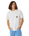 The Rip Curl Mens Shaper Embroidery T-Shirt in Bone