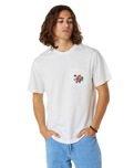 The Rip Curl Mens Shaper Embroidery T-Shirt in Bone