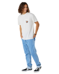 The Rip Curl Mens Shaper Embroidery T-Shirt in Bone