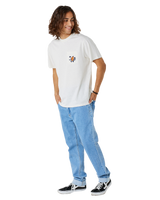 The Rip Curl Mens Shaper Embroidery T-Shirt in Bone