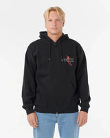 The Rip Curl Mens Eddie Would Go Zip Hoodie in Black