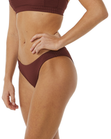 The Rip Curl Womens Premium Surf Cheeky Bikini Bottoms in Plum