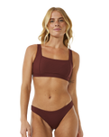 The Rip Curl Womens Premium Surf Cheeky Bikini Bottoms in Plum