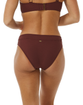 The Rip Curl Womens Premium Surf Full Bikini Bottoms in Plum