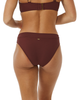 The Rip Curl Womens Premium Surf Full Bikini Bottoms in Plum