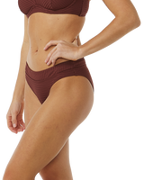 The Rip Curl Womens Premium Surf Full Bikini Bottoms in Plum