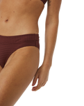 The Rip Curl Womens Premium Surf Full Bikini Bottoms in Plum