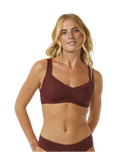 The Rip Curl Womens Premium Surf E Cup Bikini Top in Plum