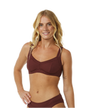 The Rip Curl Womens Premium Surf E Cup Bikini Top in Plum