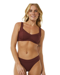 The Rip Curl Womens Premium Surf E Cup Bikini Top in Plum