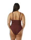 The Rip Curl Womens Premium Surf D-DD One Piece Swimsuit in Plum