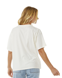 The Rip Curl Womens Tropical Tour Heritage T-Shirt in Bone