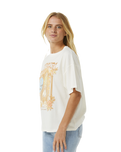 The Rip Curl Womens Tropical Tour Heritage T-Shirt in Bone