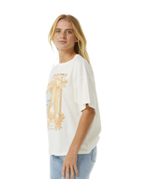 The Rip Curl Womens Tropical Tour Heritage T-Shirt in Bone