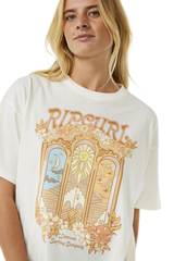 The Rip Curl Womens Tropical Tour Heritage T-Shirt in Bone