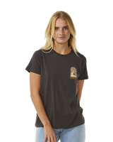 The Rip Curl Womens Magic Bay Standard T-Shirt in Washed Black