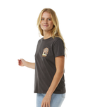 The Rip Curl Womens Magic Bay Standard T-Shirt in Washed Black