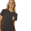 The Rip Curl Womens Magic Bay Standard T-Shirt in Washed Black