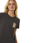 The Rip Curl Womens Magic Bay Standard T-Shirt in Washed Black