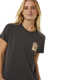 The Rip Curl Womens Magic Bay Standard T-Shirt in Washed Black