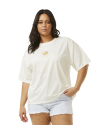 The Rip Curl Womens Island Heritage T-Shirt in Bone