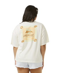 The Rip Curl Womens Island Heritage T-Shirt in Bone