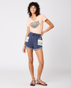 The Rip Curl Womens Block Party V T-Shirt in Bright Peach