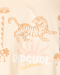 The Rip Curl Womens Jeffreys Crop T-Shirt in Light Orange