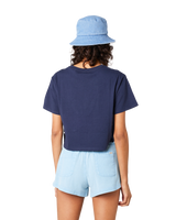 The Rip Curl Womens Jeffreys Crop T-Shirt in Navy