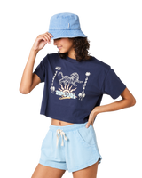 The Rip Curl Womens Jeffreys Crop T-Shirt in Navy