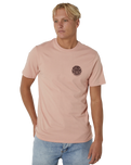 The Rip Curl Mens Wetsuit Icon T-Shirt in Light Peach