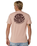 The Rip Curl Mens Wetsuit Icon T-Shirt in Light Peach