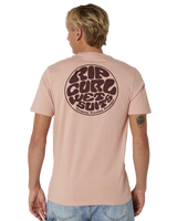 The Rip Curl Mens Wetsuit Icon T-Shirt in Light Peach